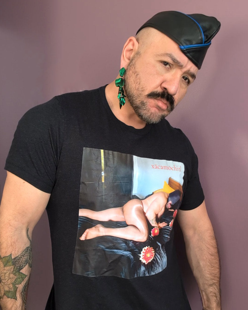 Xācamōchitl T-shirt video: Exploring the tension of nylon and leather in queer design